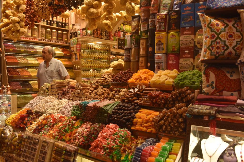 Der ägyptische Bazar in Istanbul, Türkei
