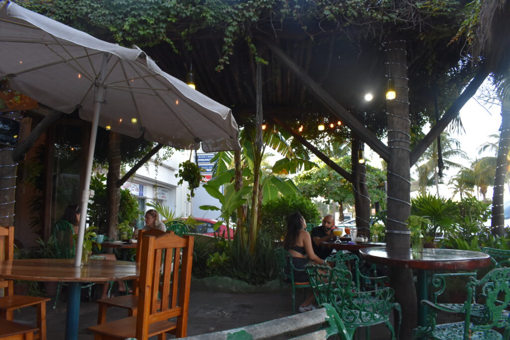 Terrasse eines Restaurants in Cancún