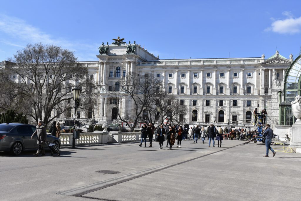 Blick auf einen Teil der Hofburg in Wien
