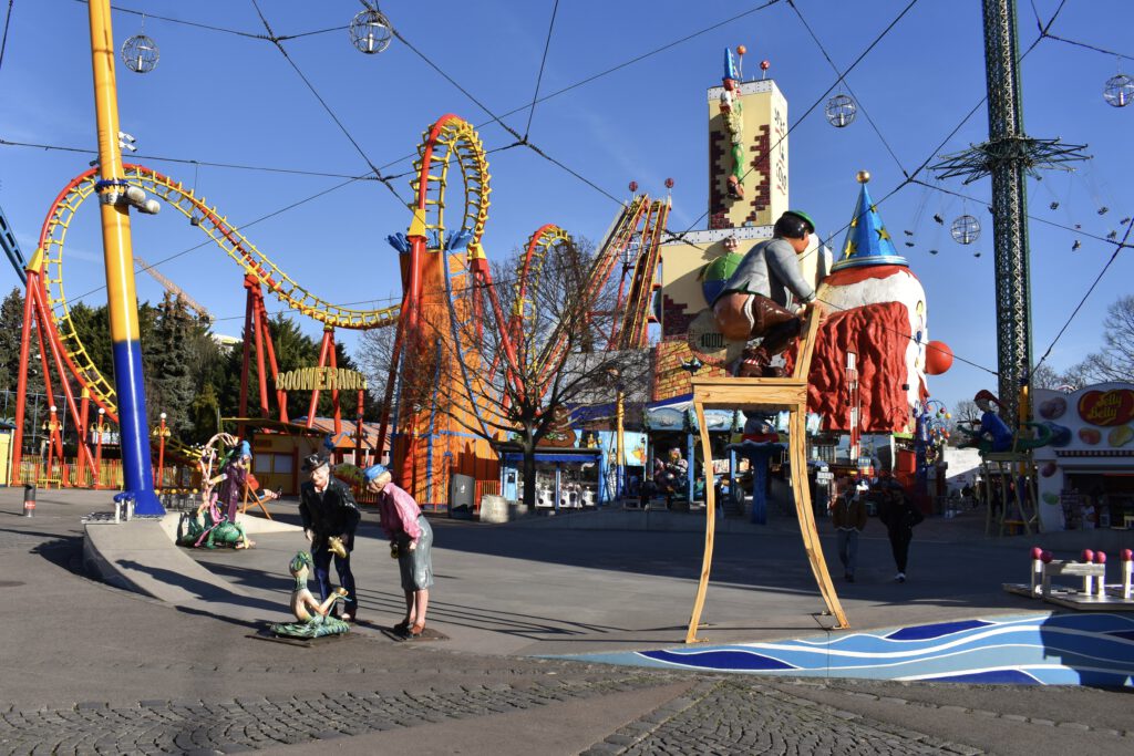 Eine Achterbahn auf dem Wiener Prater