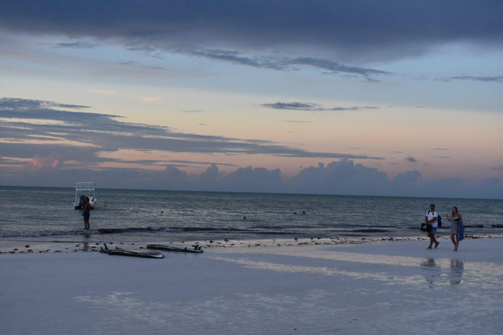 Sonnenuntergang am Strand von Yucatán