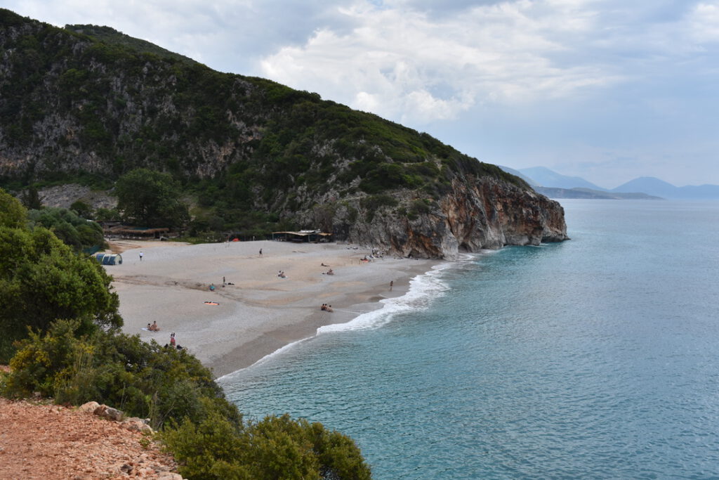 Blick auf den Gjipe Beach